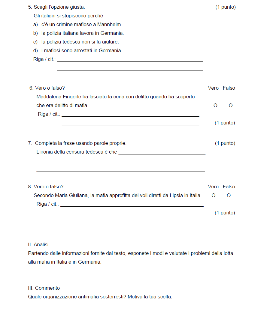 Klausurteil Comprensione Teil 2