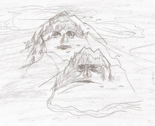 Rhodope und Haemus in Gebirge verwandelt