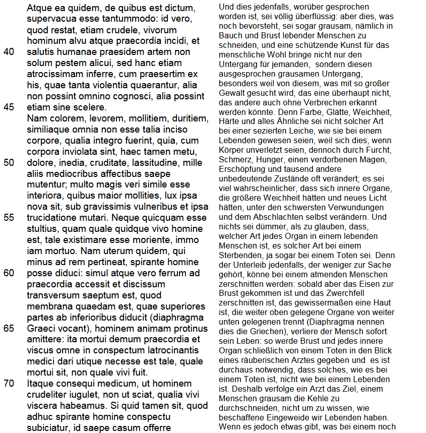 Celsus, De medicina, Buch 1, Proömium 23-26. 40-44. 74