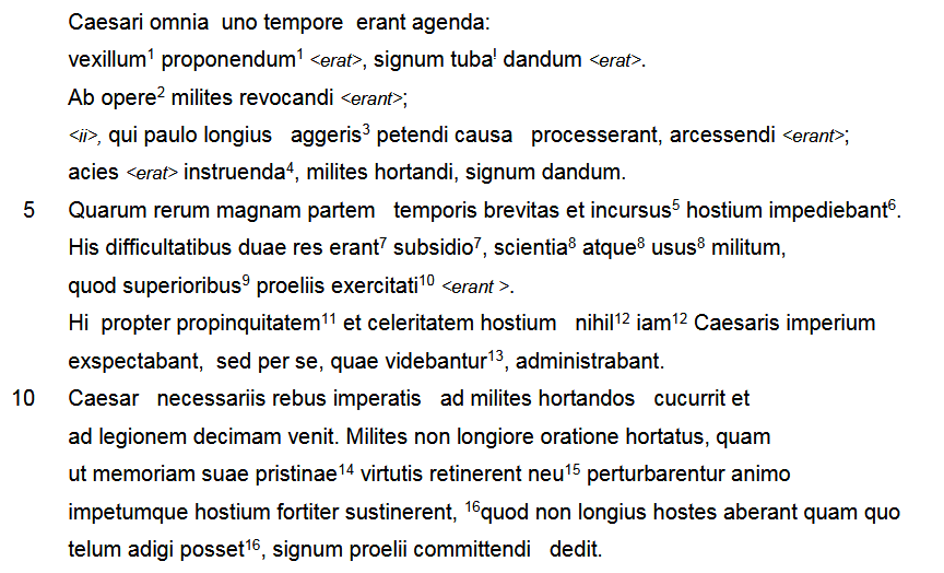 Caesar, De bello Gallico 2, 20f.