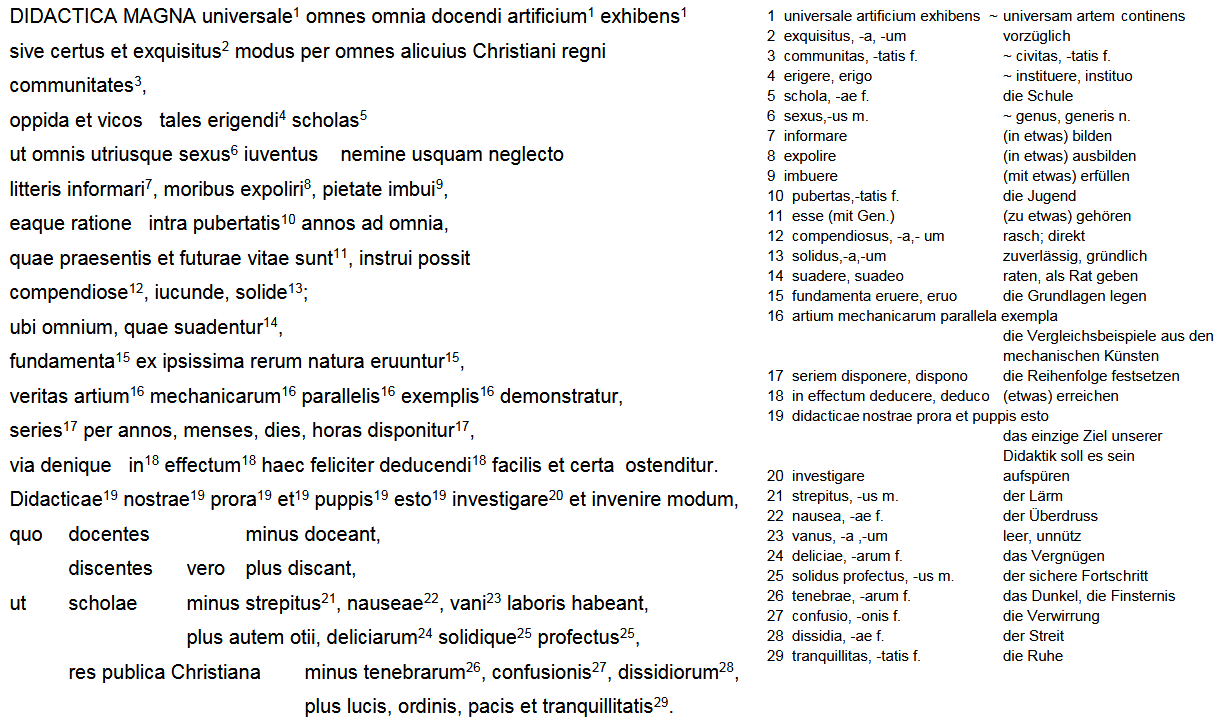 Comenius, Didactica Magna