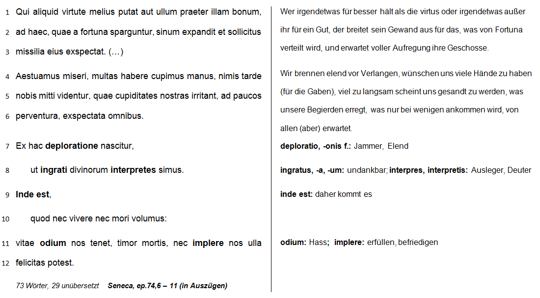 Seneca über Fortuna