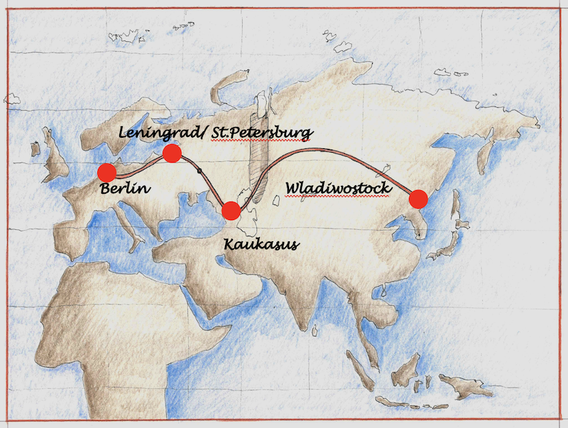 Karte mit Städtenamen