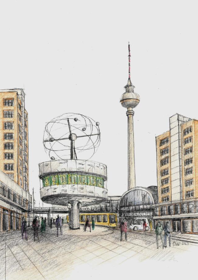 Zeichnung Alexanderplatz