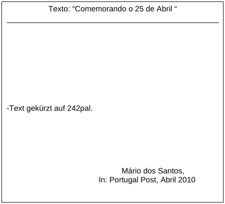 Comemorando o 25 de Abril