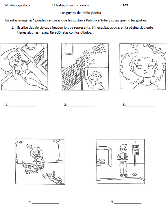 Los gustos de Pablo y Sofia, erste Seite