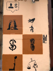 Banner mit verschiedenen Symbolen