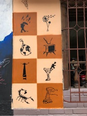 Banner mit verschiedenen Symbolen