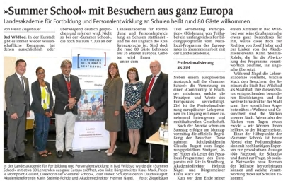'Summer School' mit Besuchern aus ganz Europa
